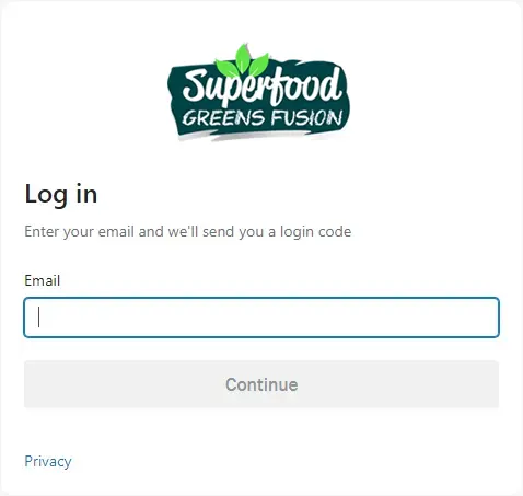 Superfood Greens Fusion login