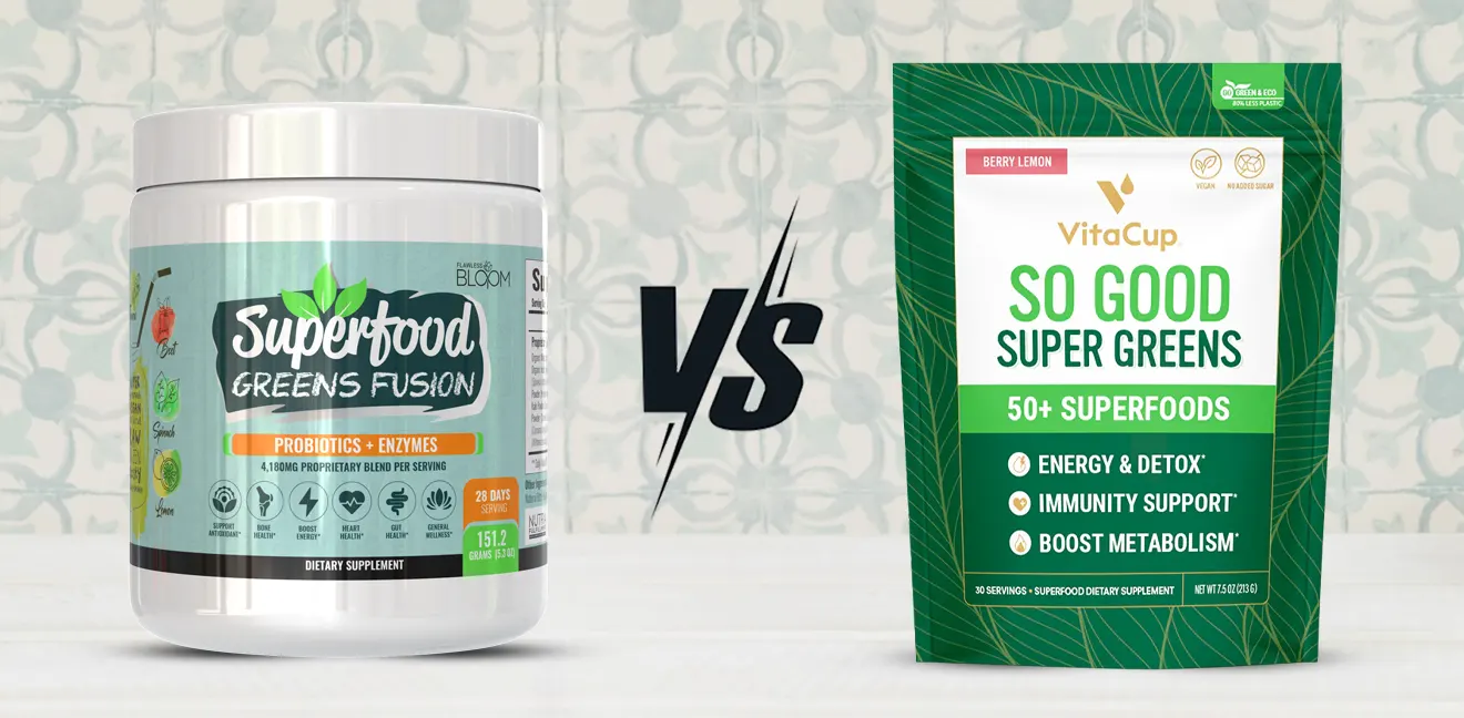 Superfood Greens Fusion vs. VitaCup So Good Super Greens