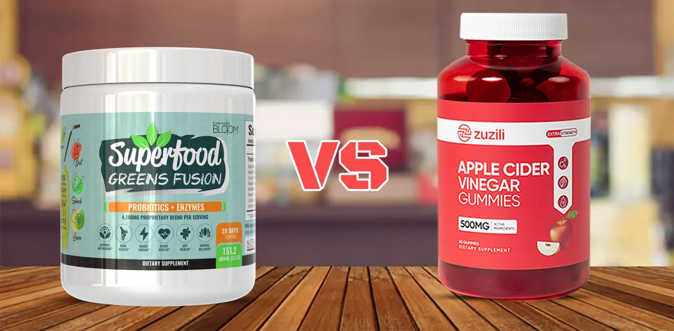 Superfood Greens Fusion vs. Zuzili Superfood Gummies